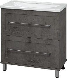 Misty Тумба под раковину Марта 80 темный бетон – фотография-6